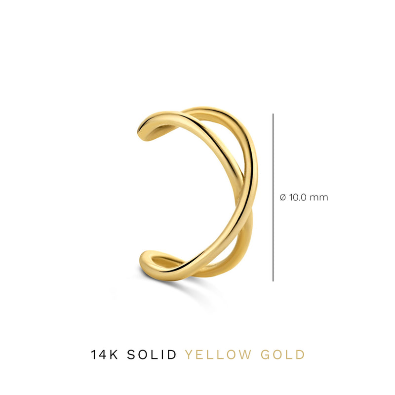 Isabel Bernard 14 Karaat Gouden Le Marais Chéri Single Ear Cuff IB370002-zoom-