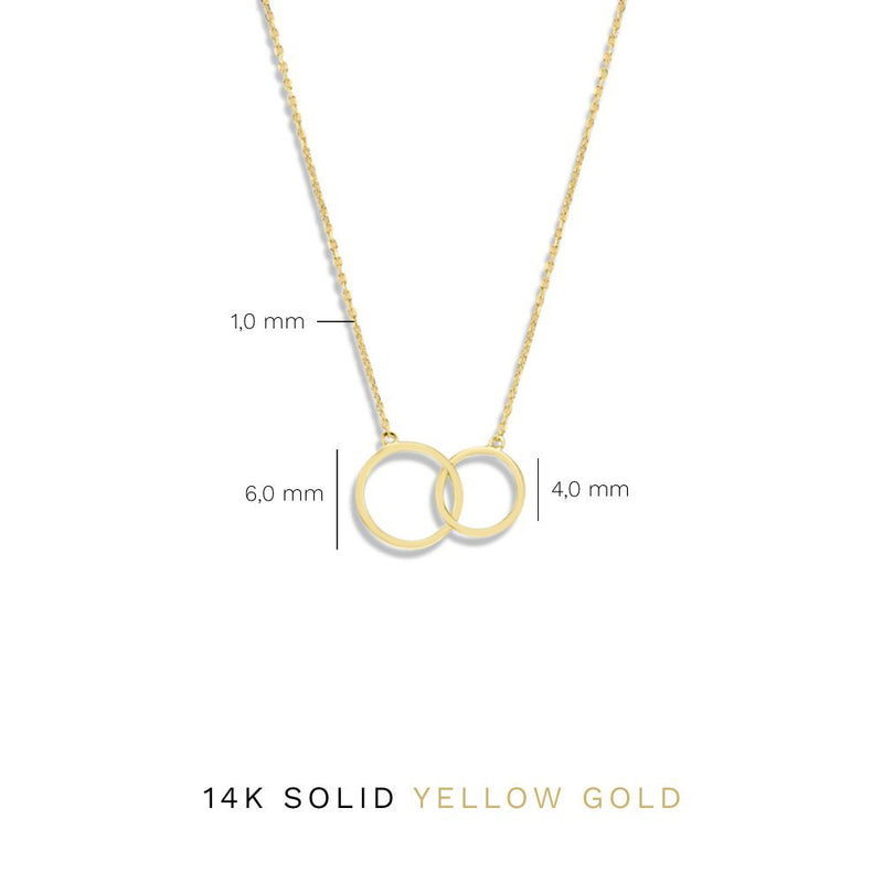 Isabel Bernard Cadeau d'Isabel 14 Karat | Gold Halskette und Armband Geschenksets IB90130-zoom-