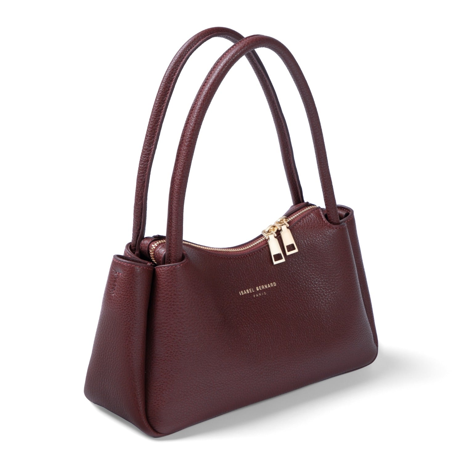 Isabel Bernard Honoré Eve Burgundy Calfskin Leather handbag IB21133-052