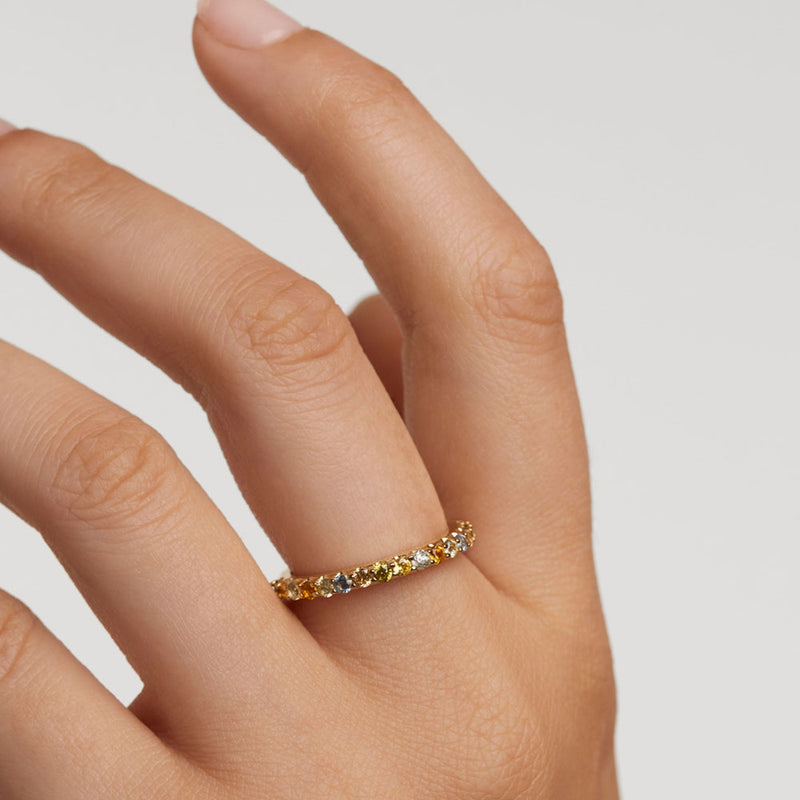 P D Paola Color damen Ring 750 Vergoldung AN01-C07-10-zoom-