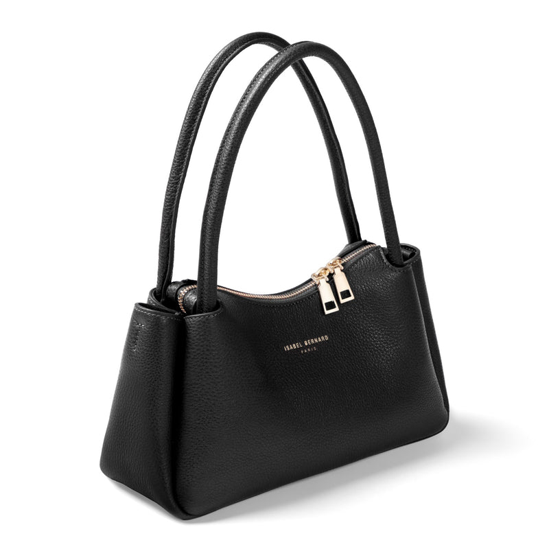 Isabel Bernard Honoré Eve Schwarze Handtasche aus Kalbsleder IB21133-001-zoom-
