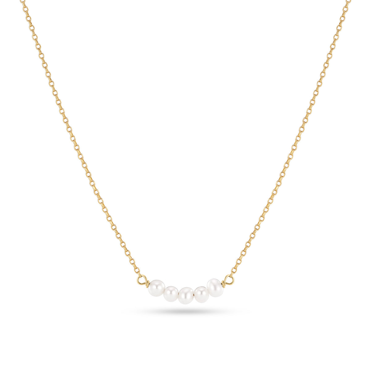 Sif Jakobs Gold Plated Perla Cinque Necklace SJ-N2735-P-YG