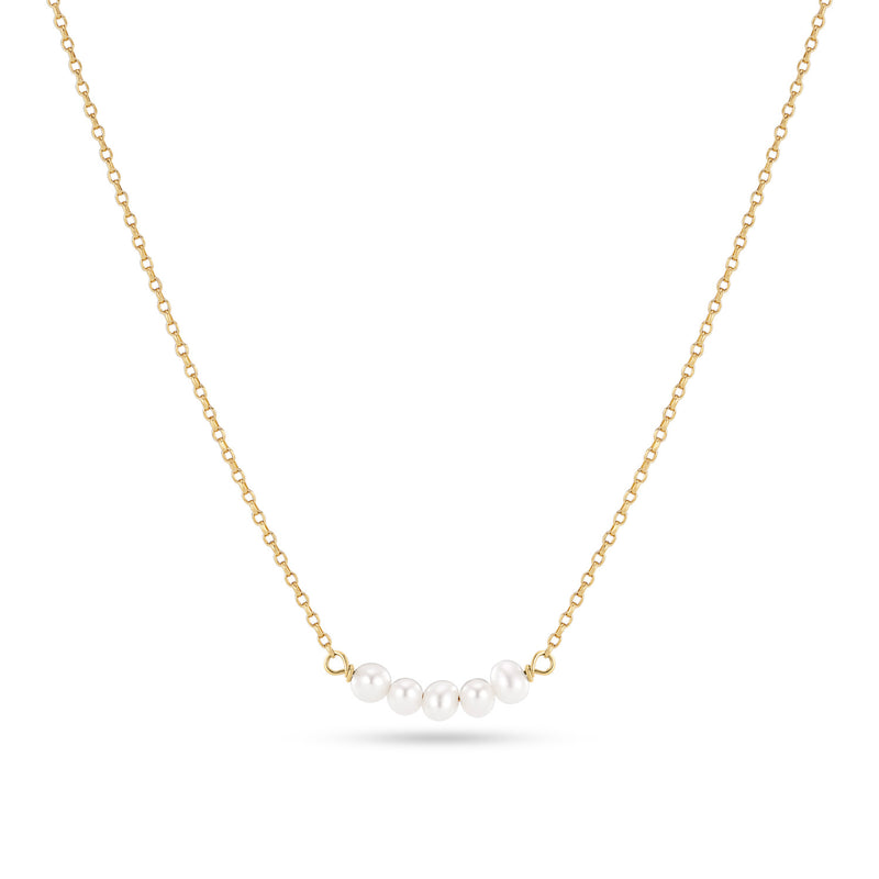 Sif Jakobs Gold Plated Perla Cinque Necklace SJ-N2735-P-YG-zoom-