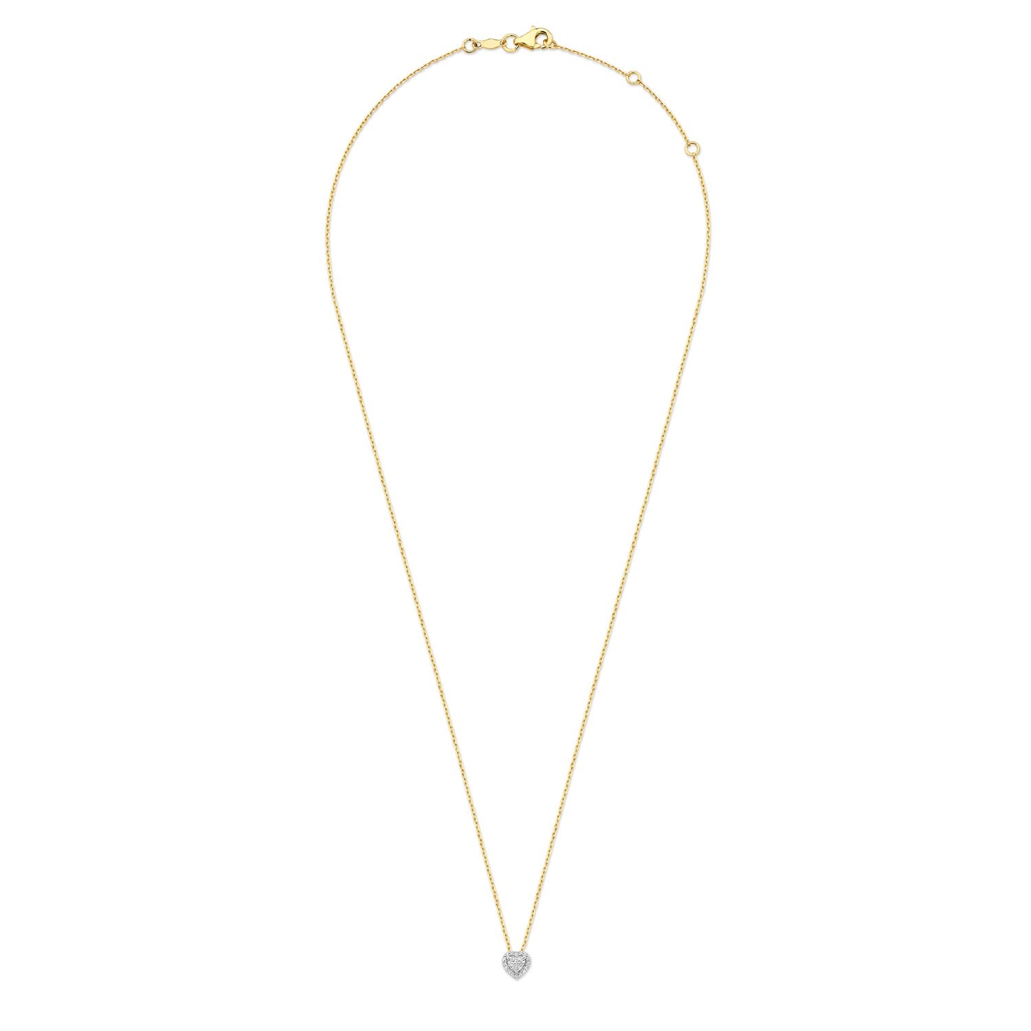 Isabel Bernard De la Paix Amore 14 karat gold necklace with diamond 0.14 carat IBD350024