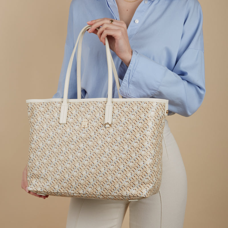 Tommy Hilfiger Monoplay damen Shopper Beige AW0AW159710F7-zoom-