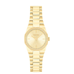 Calvin Klein Geometric Elegance Goudkleurig Dames Horloge 2002-CK25100142