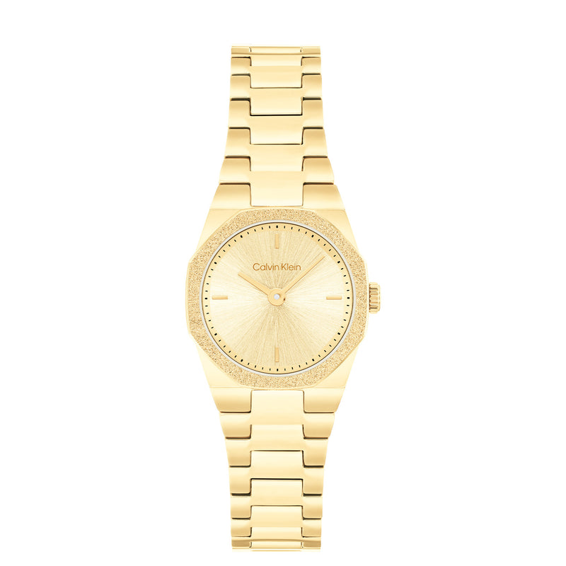 Calvin Klein Geometric Elegance Goudkleurig Dames Horloge 2002-CK25100142-zoom-