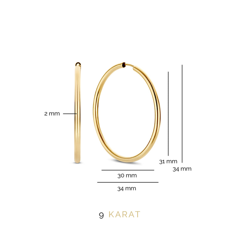 Beloro Jewels La Rinascente damen Creolen 375 Gold BO360049-zoom-