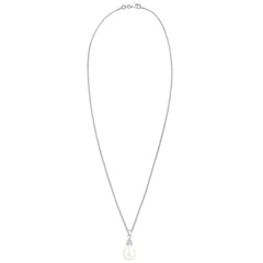 Elli 925 Sterling Silver Pearl Necklace with Diamond (0.04 ct) 2004-BF-0007560-001