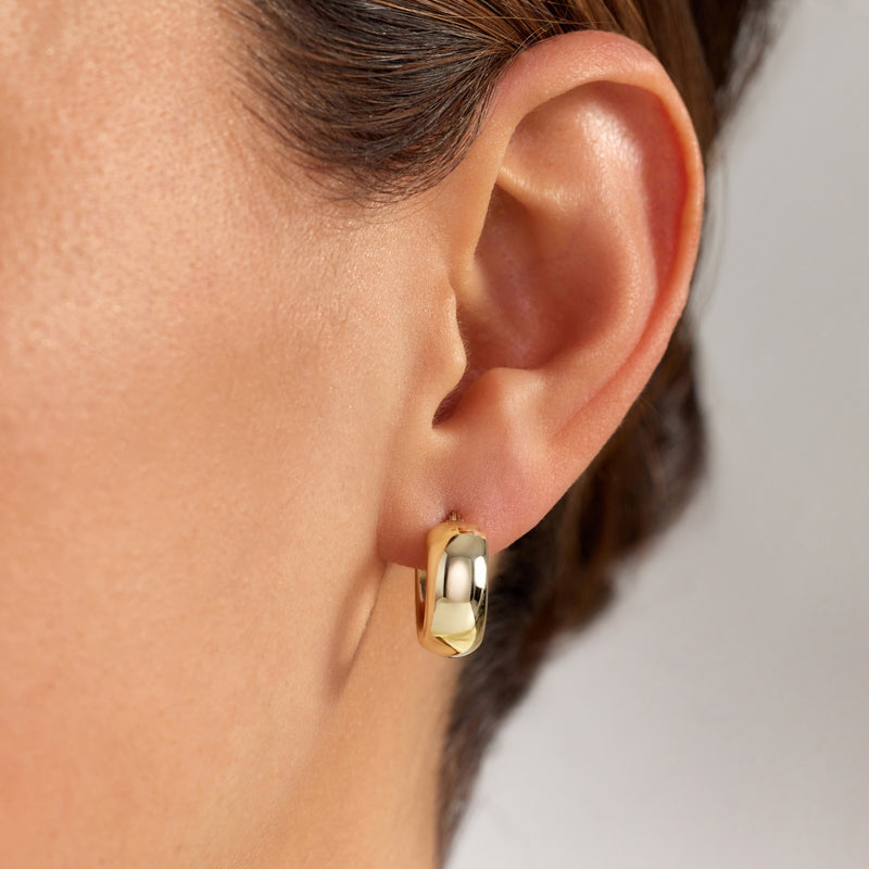 Beloro Jewels Della Spiga Susana 9 karat gold hoop earring (10 mm) BO360099-zoom-