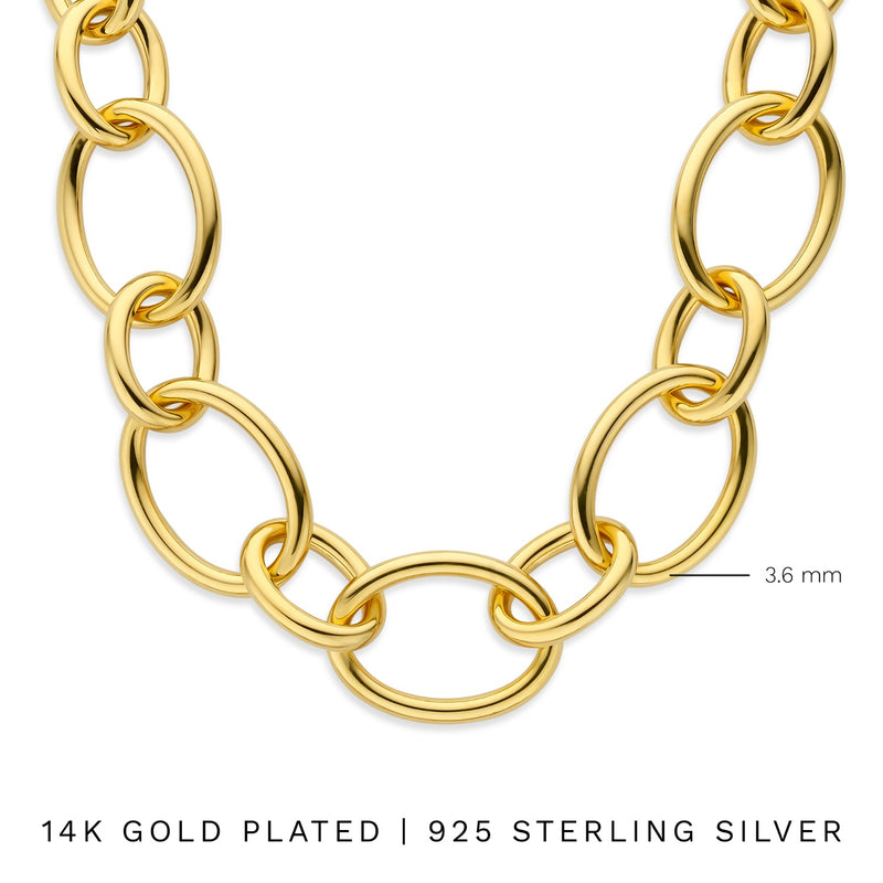 Parte Di Me Bibbiena Poppi Adriane 925 sterling silber vergoldete link kette PDM34100-zoom-