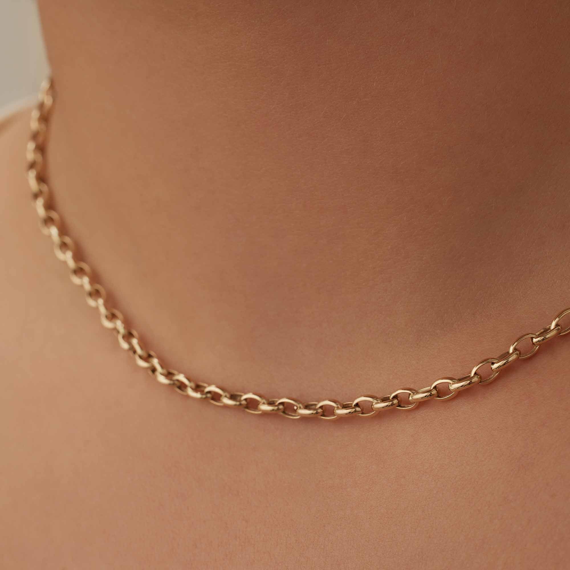 Isabel Bernard Aidee Camille 14 Carat Golden Schakel Necklace IB340159