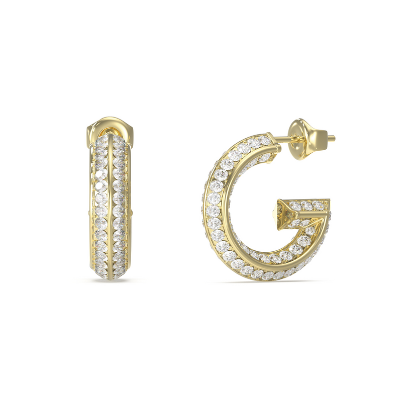 Guess G Crystal Gold Earrings JUBE05444JWYGT-U-zoom-