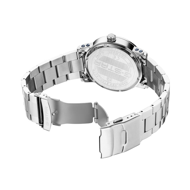 G-STAR Rovic Silberfarbene Stahl-Herrenuhr GSW.509.05-zoom-