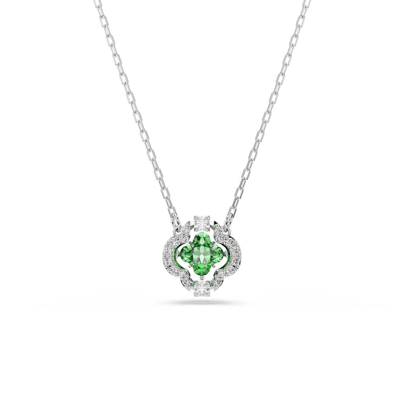 Swarovski Una Sparkling DC Halskette in Silberoptik mit grünem Kristall 5757785-zoom-