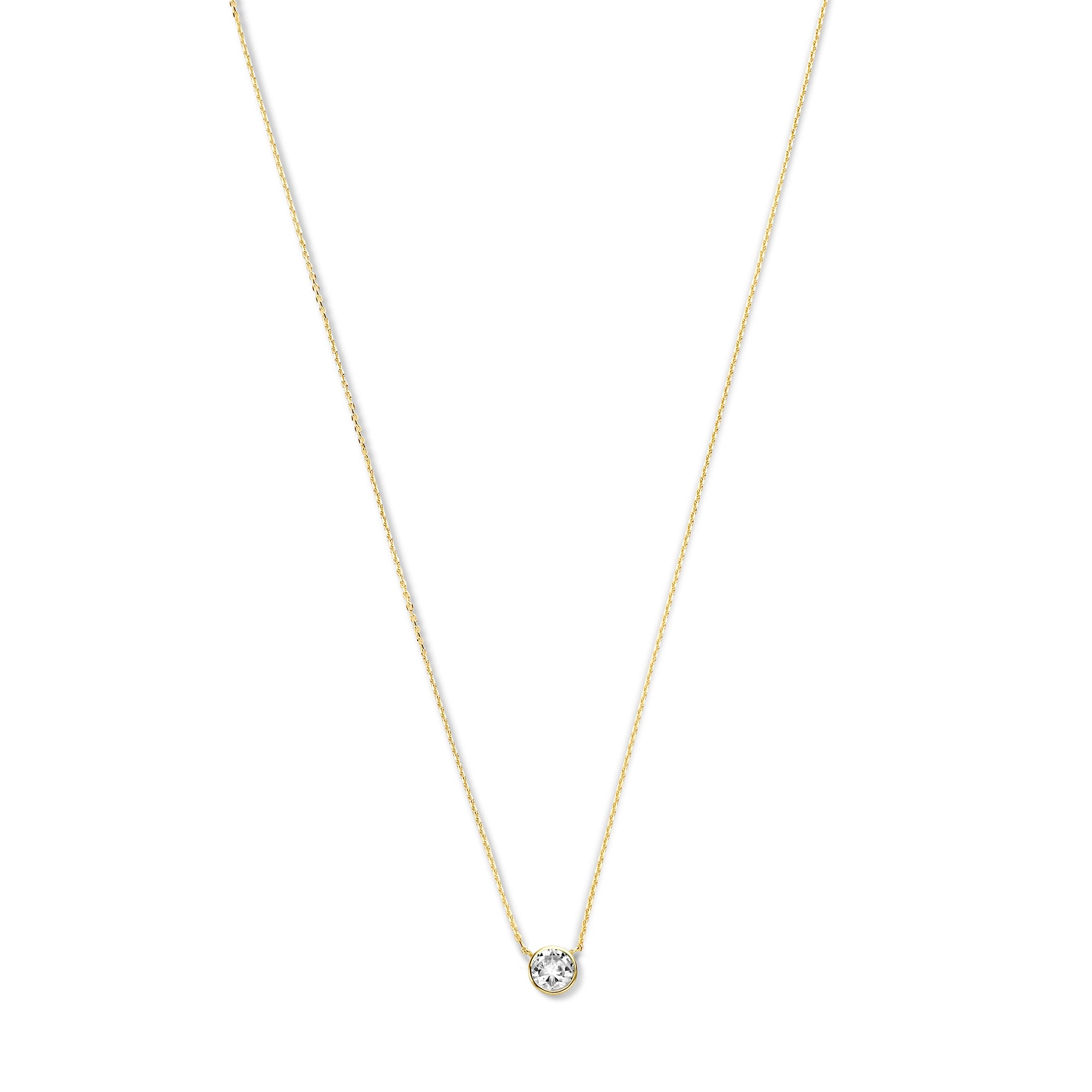 Violet Hamden Venus 925 Sterling Silver Gold-coloured Necklace with Birthstone VH340010-DEC