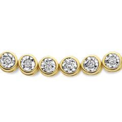 Isabel Bernard De la Paix Alfie 14 Carat Golden Tennis Bracelet | diamond 0.36 ct | IBD320007