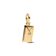 Pandora Moments Gold Plated Engravable & Openable Envelope Pendant 764421C01