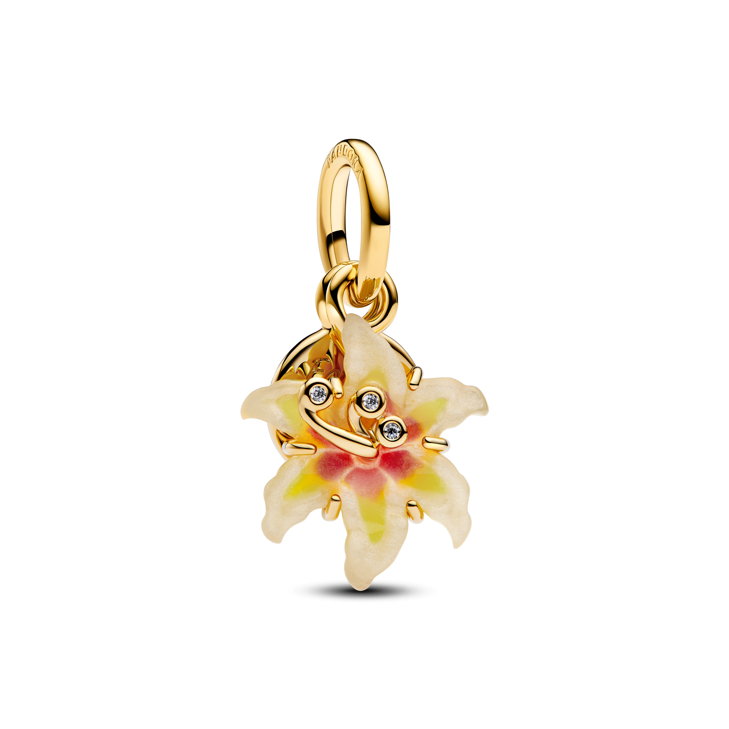 Pandora Collabs Gold Plated Disney Tangled Flower Charm 764020C01