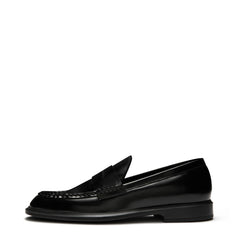 Isabel Bernard Vendôme Blandine black spazzolato leather loafers IB51015-601-37
