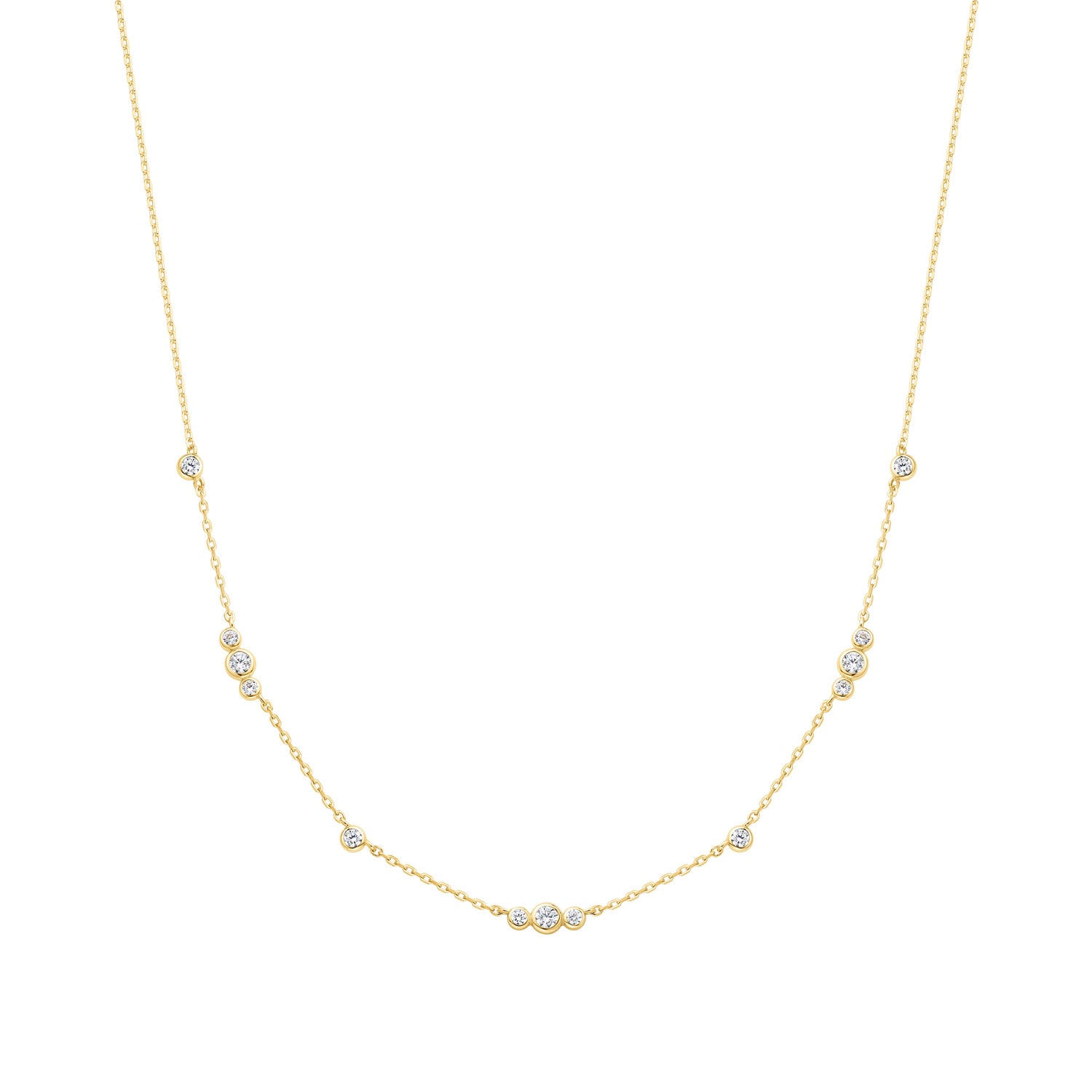 Ania Haie Miss Dainty Gold Coloured Zirconia Necklace AH-N065-04G