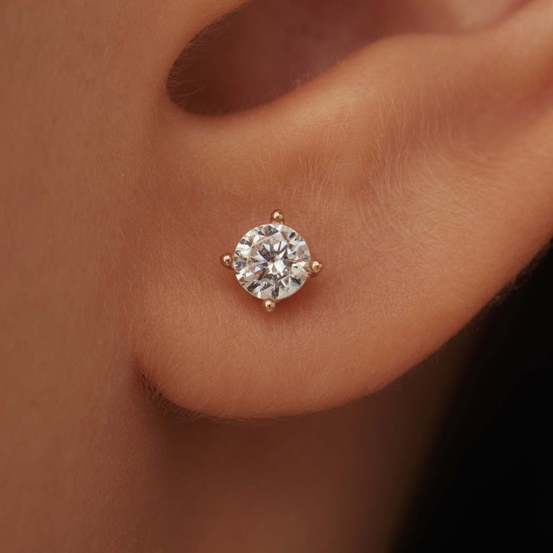 Isabel Bernard La Concorde Lourdes 14 Karat | Roségold Ohrstecker IB360208-zoom-