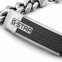 G-STAR Mtrx Silver and Black Steel Bracelet GSJ.105.02