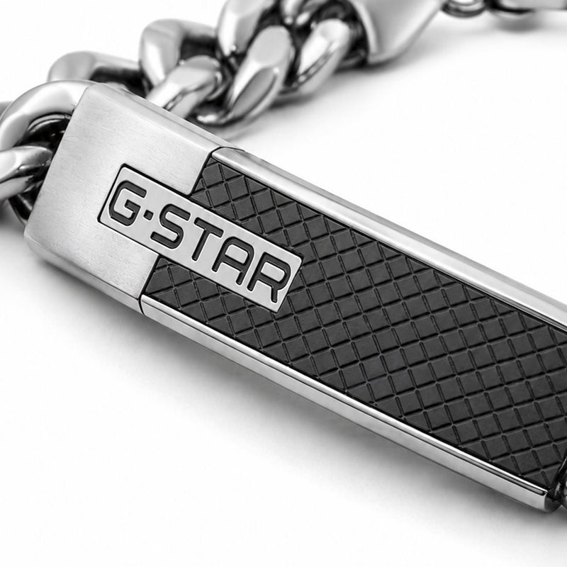 G-STAR Mtrx Silbernes und Schwarzes Stahlarmband GSJ.105.02-zoom-