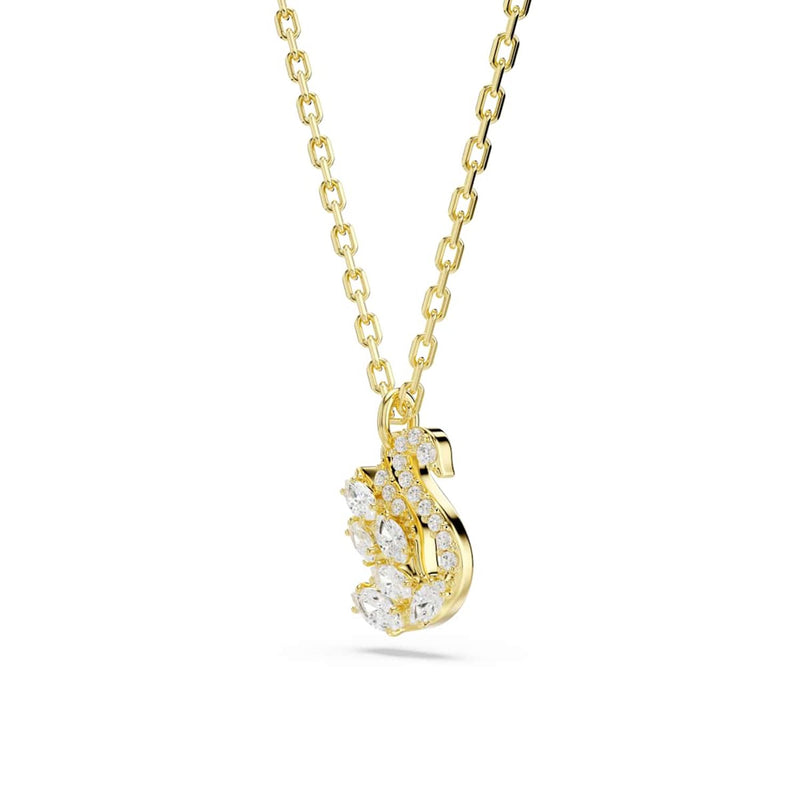 Swarovski Schwanen-Pavé-Halskette in Goldoptik 5754626-zoom-