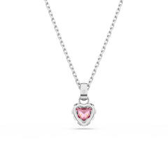 Swarovski Chroma Silver-Tone Necklace with Pink Accents 5757789