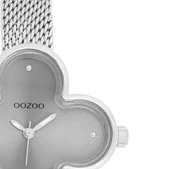 OOZOO Timepieces Silver and Grey Clover Women's Watch C11526