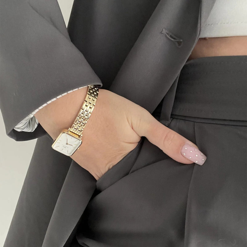 Daniel Wellington Quadro Link damen Uhr Gold DW00100622-zoom-