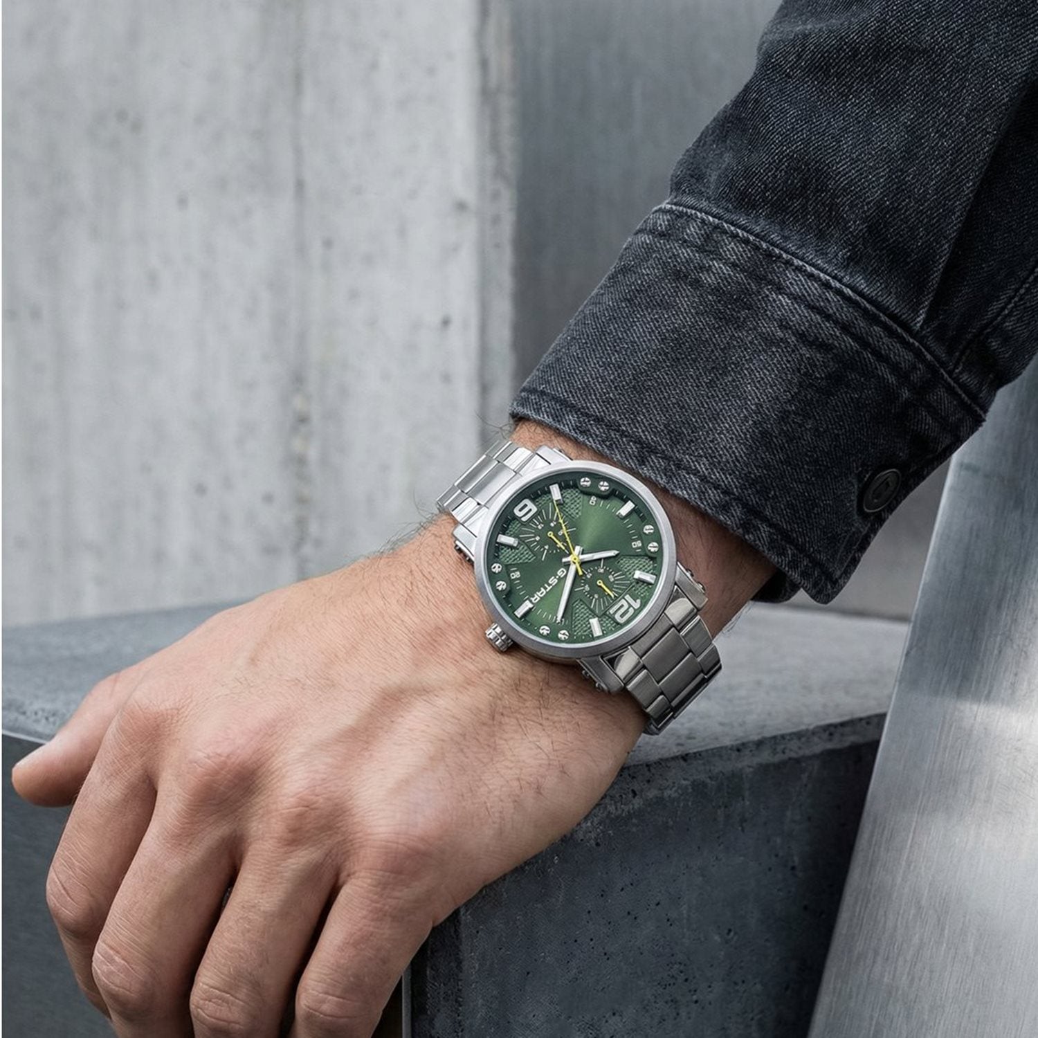 G-STAR Rovic Silver-Tone Steel Men's Watch GSW.509.06