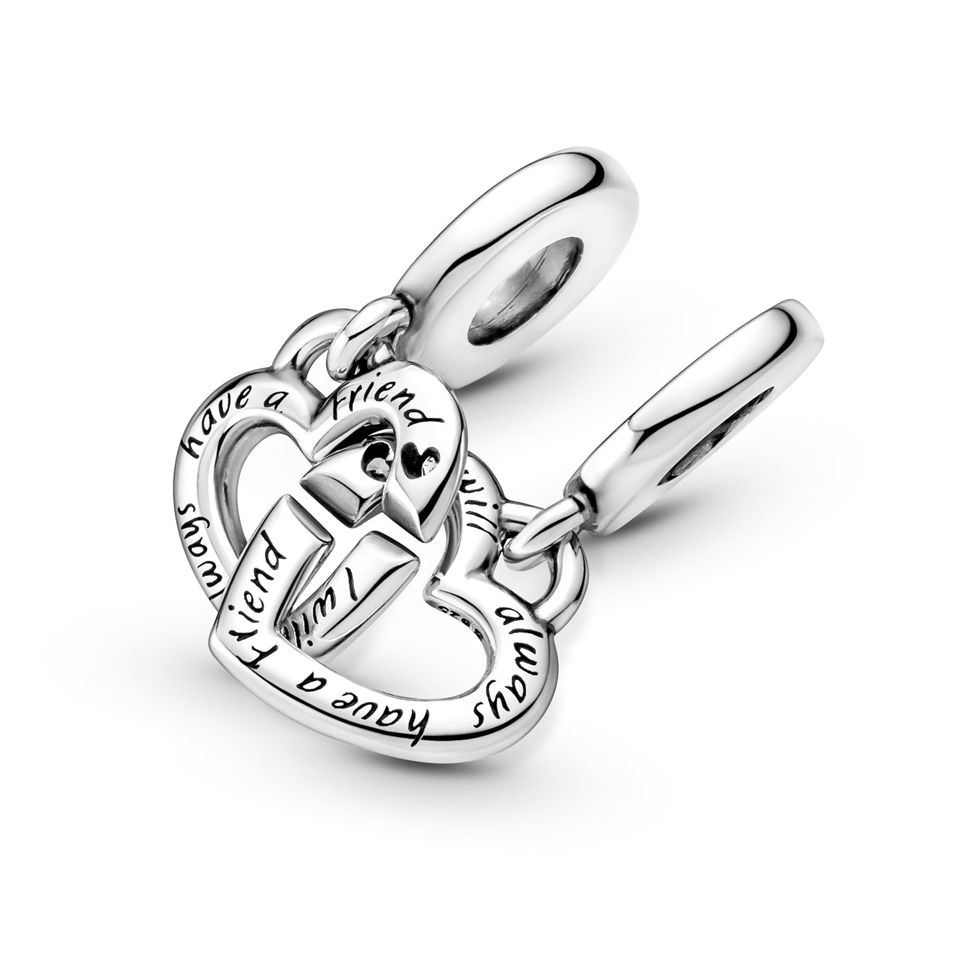 Pandora People Linked Sister Hearts Split Charm 799538C01