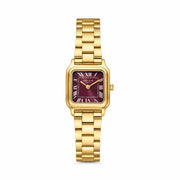 Parte di Me Orologio rectangular ladies watch gold and bordeaux PDM09037