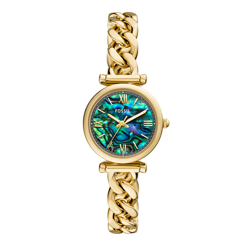 Fossil Carlie Damenuhr Aus Gold Und Schwarzen Perlen ES5416-zoom-