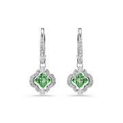 Swarovski Una Sparkling DC Ohrhänger in Silberoptik mit grünem Kristall 5758001