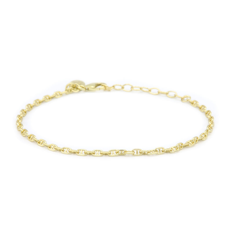 Karma 925 Sterling Silber Goldfarbene Chain Armband 94128GP (Länge: 16.50 - 19.00 cm)-zoom-