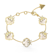 Guess Wild Flower Gold and Pearl Bracelet JUBB05582JWYGS