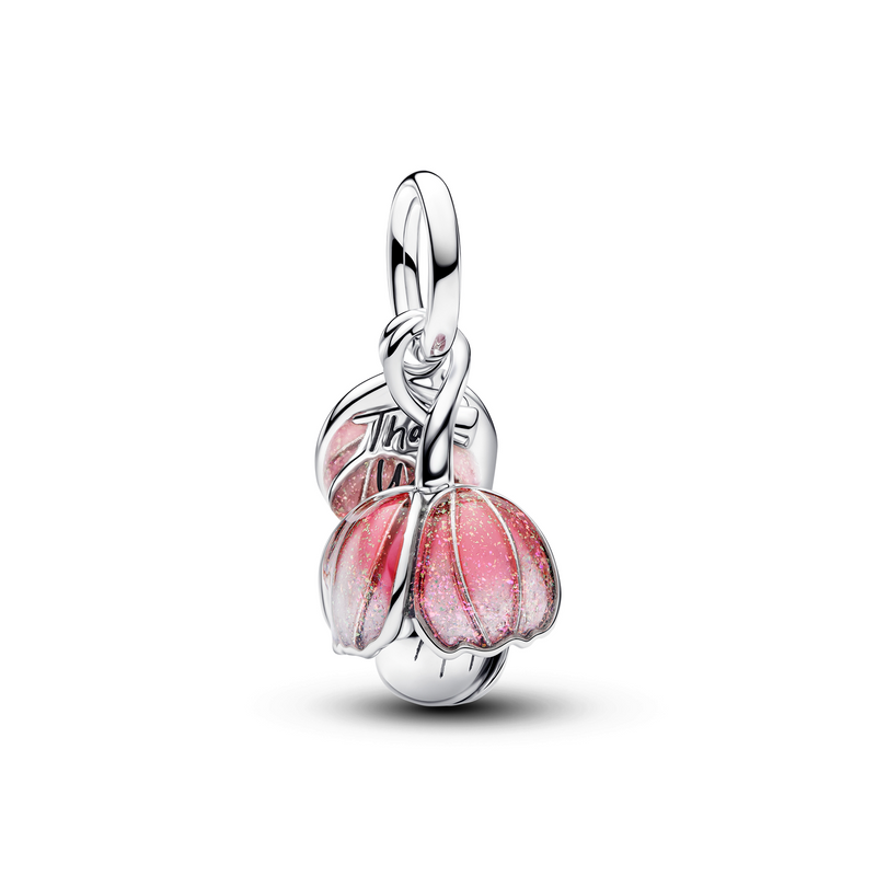 Pandora Moments Zweifarbige Blühende Blume Hängender Charm 764453C01-zoom-