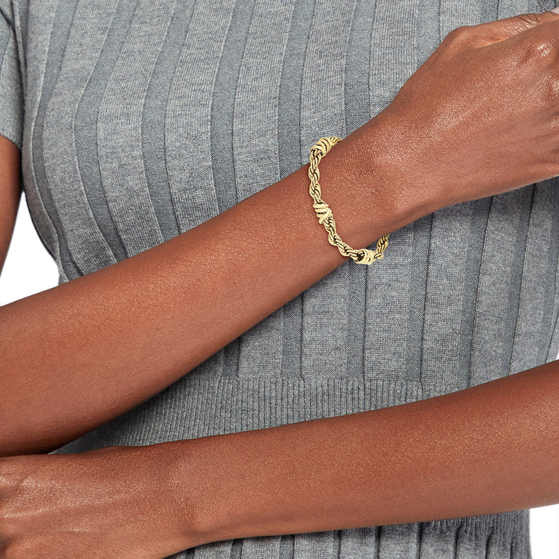 Tommy Hilfiger Edelstahl Goldfarbenes Damen Gliederarmband TJ2781026-zoom-