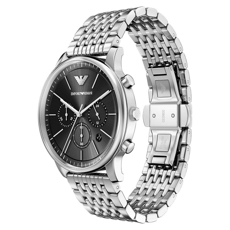 Emporio Armani Round Black Dial Watch AR11772-zoom-