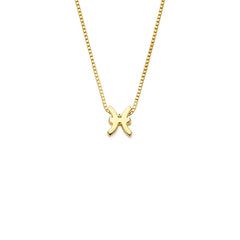 Isabel Bernard Étoiles d’Or Pisces 14 Carat Gold Venetian Necklace With Horoscope IB340189