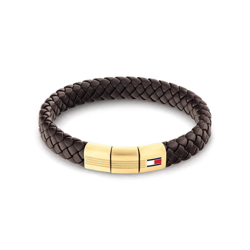 Tommy Hilfiger Leder Braunes Herren Geflochtenes Armband TJ2790671-zoom-