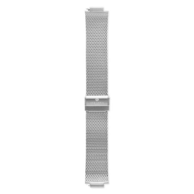 Sem Lewis Moorgate Mesh Strap 24mm Silberfarbene SL620008-zoom-