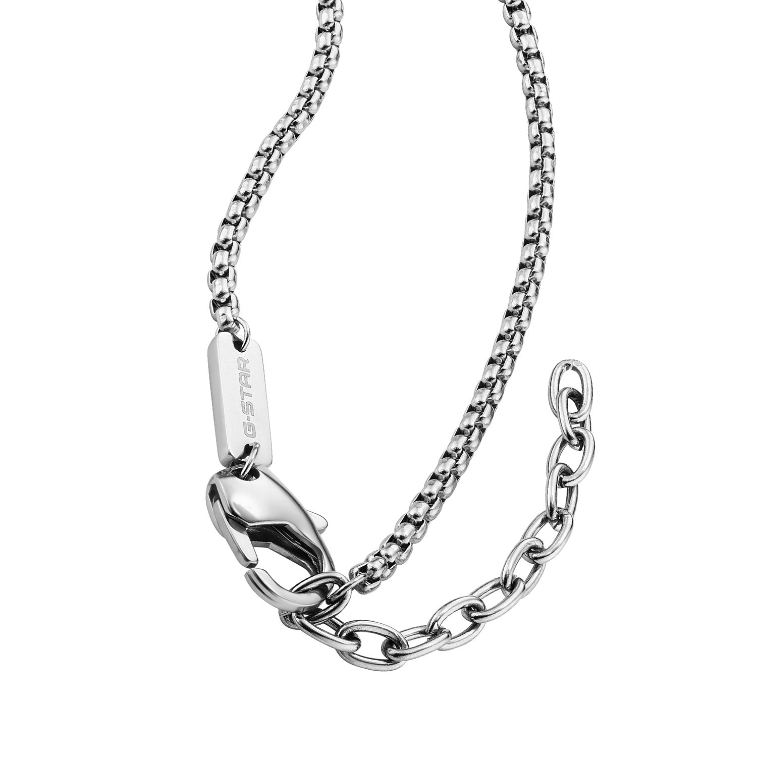 G-STAR Mtrx Silver Box Chain Necklace GSJ.105.01