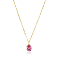 Sif Jakobs Ellisse 14 karat gold plated Necklace SJ-N2353-PKCZ-YG