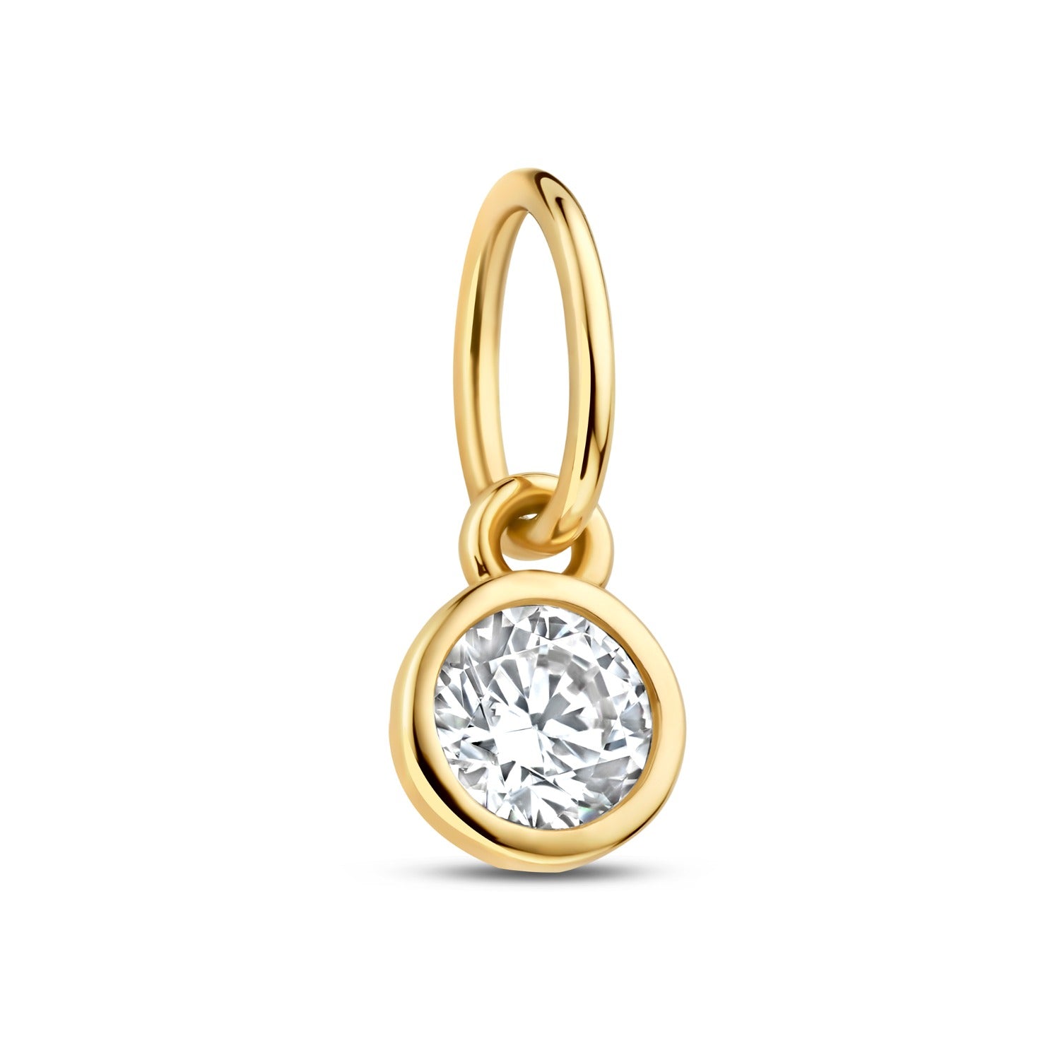 Isabel Bernard Le Marais Round Zirconia 14 karat gold charm IB350060