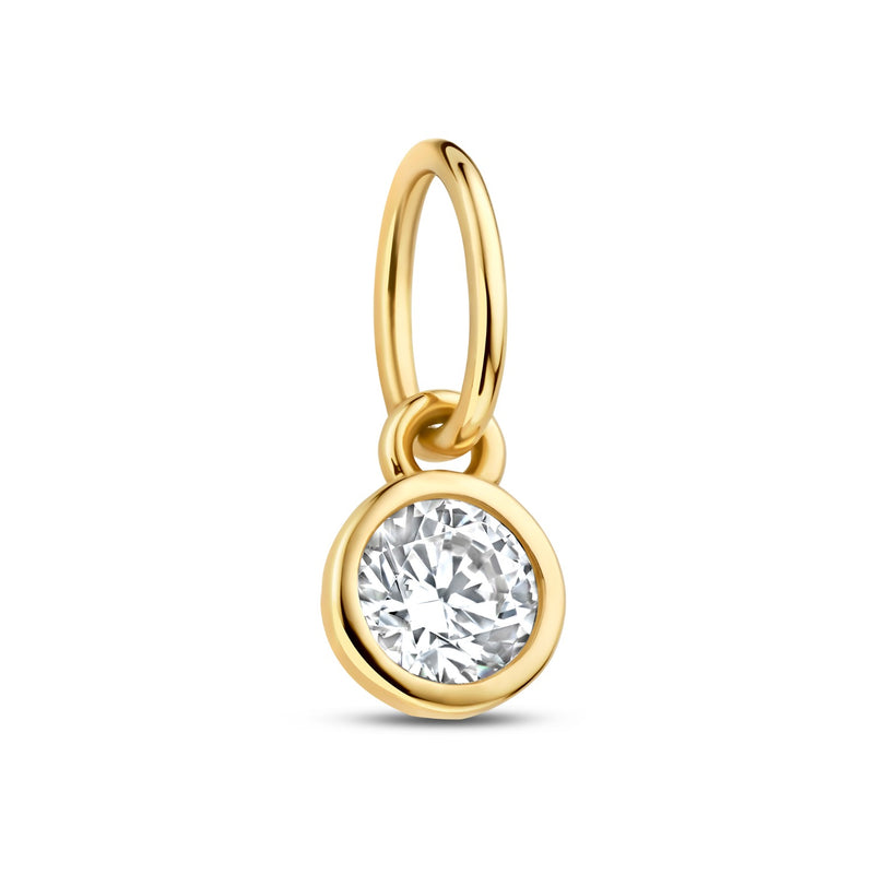 Isabel Bernard Le Marais Runde Zirkonia 14 Karat Gold Anhänger IB350060-zoom-