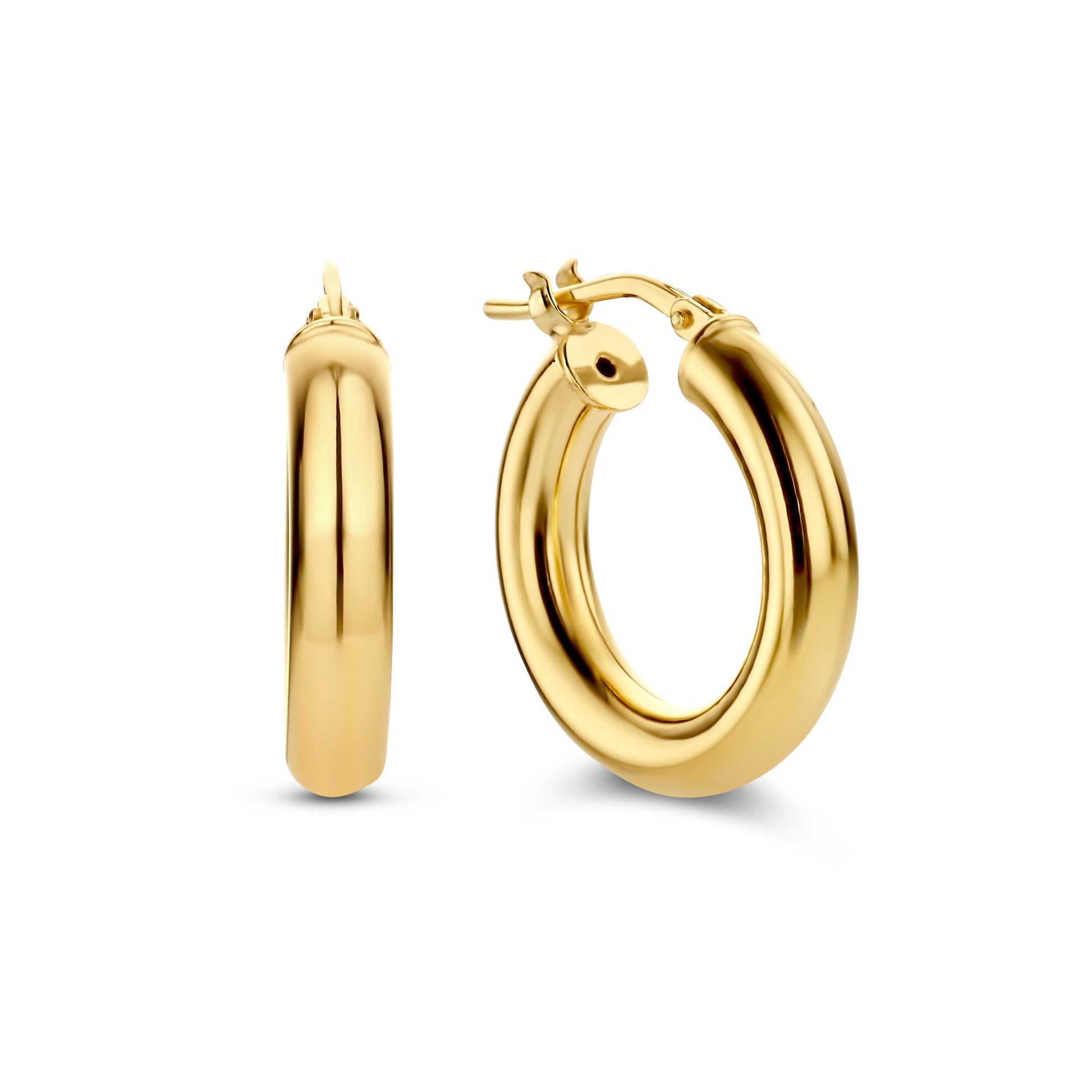 Parte di Me Bibbiena Poppi Casentino 925 sterling Silver gold plated Hoop Earrings PDM36056